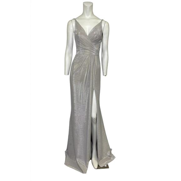 FAVIANA Dresses & Skirts - NEW FAVIANA classic metallic gown in platinum